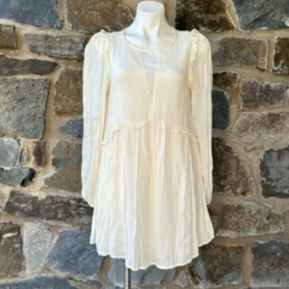 NWT Angel Biba INDIKAH Off white (Mother of pearl) Dress Size Medium - Picture 1 of 6